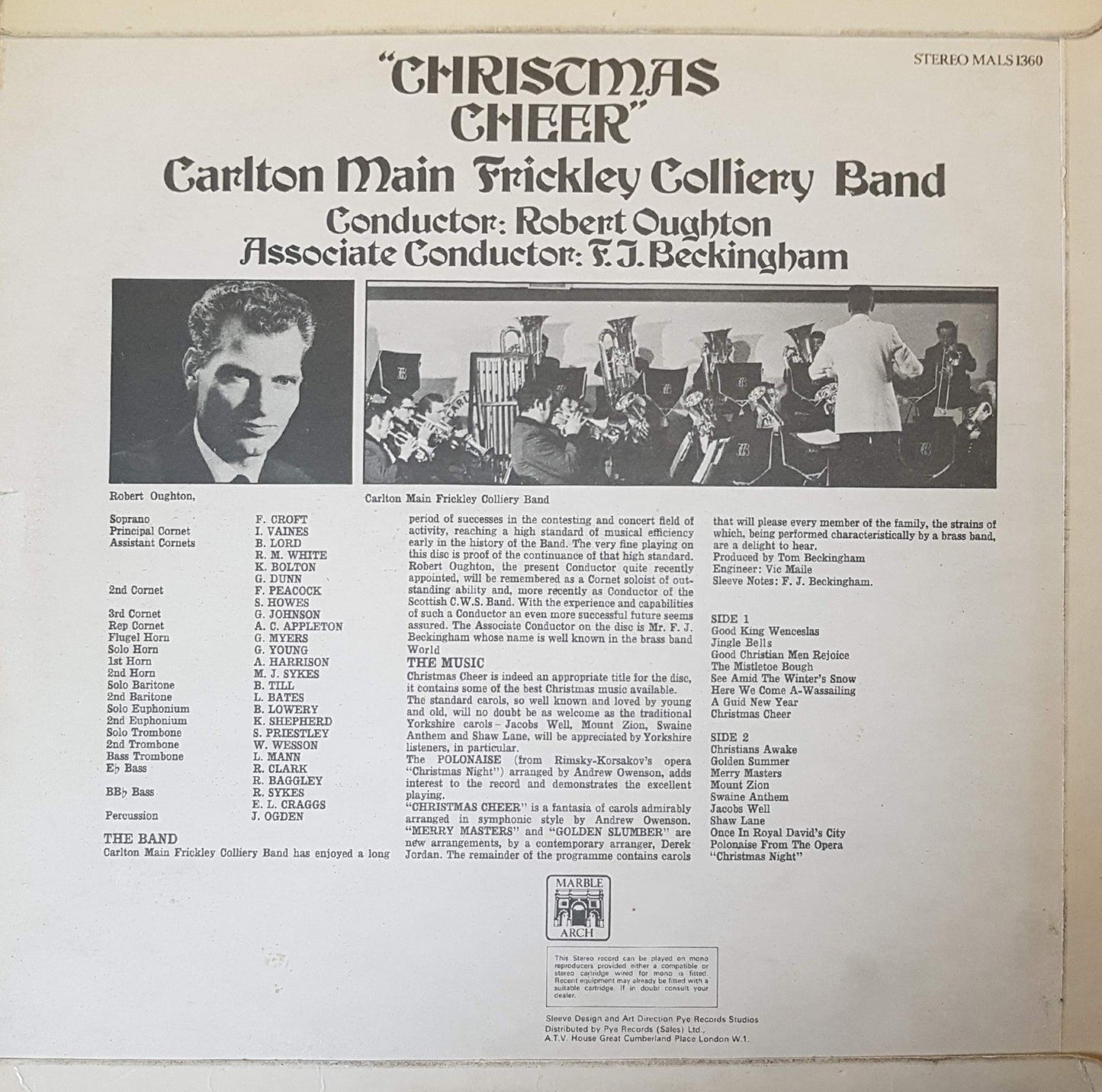 Carlton Main Frickley Colliery Band - Chriscmas Cheer (LP) 42554 Vinyl LP JUKEBOXSINGLES.NL   