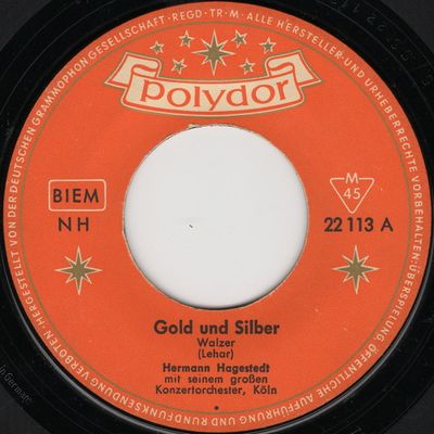 Hermann Hagestedt - Gold Und Silber Vinyl Singles Vinyl Zeer Goed / Hoesje Generic "VINYLSINGLES.NL"