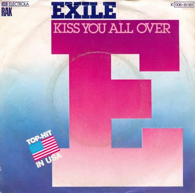 Exile - Kiss You All Over Vinyl Singles Media VG+ / Sleeve Plakband "VINYLSINGLES.NL"