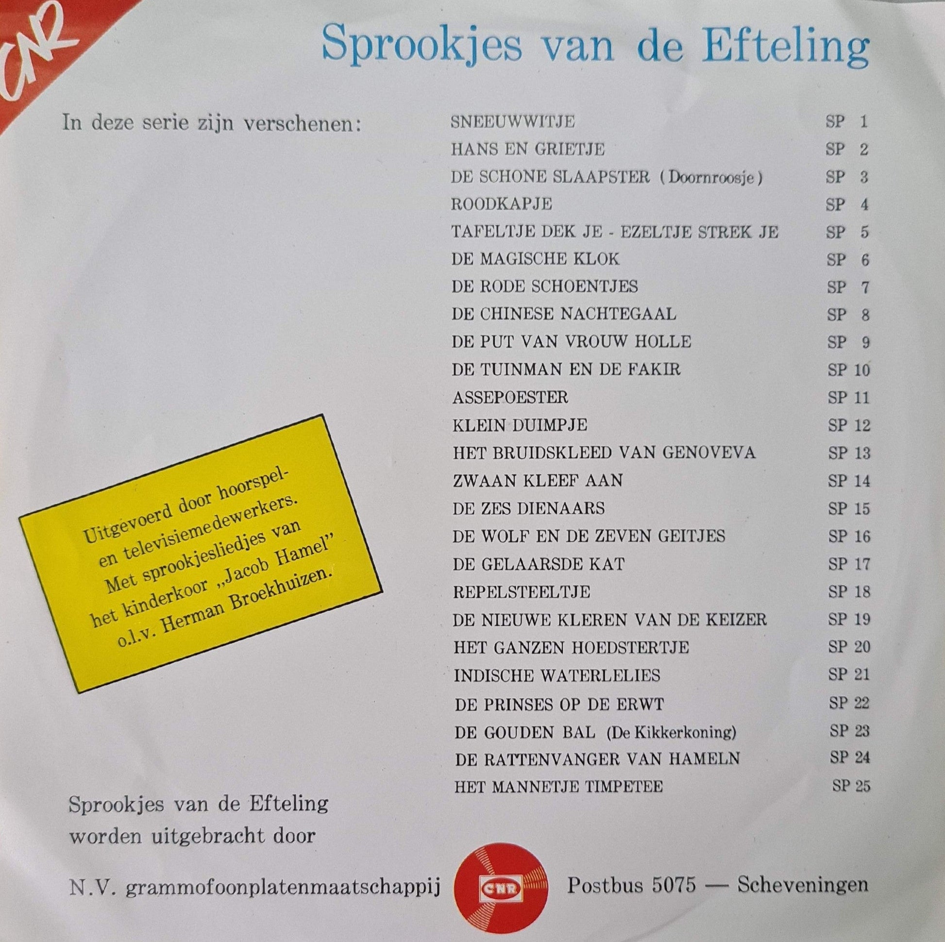 Hetty Berger, Flip v/.d. Schalie - Klein Duimpje Vinyl Singles Vinyl Zeer Goed / Hoesje Goed "VINYLSINGLES.NL"