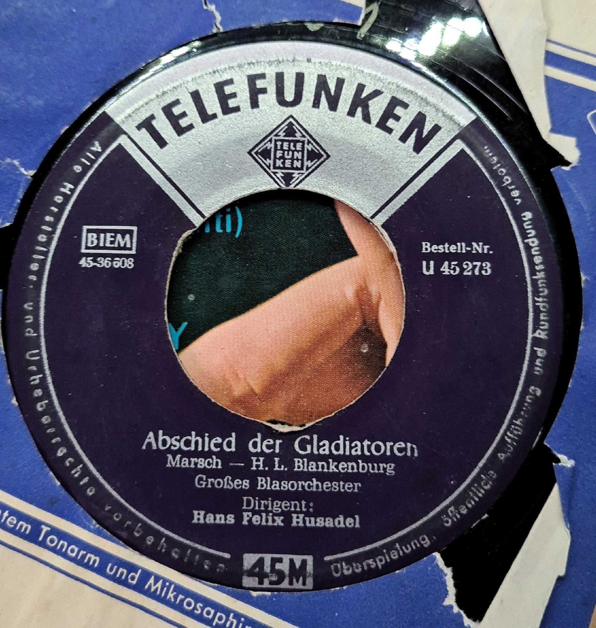 Hans Fekix Husadel - Abschied Der Gladiatoren Vinyl Singles Vinyl Zeer Goed / Hoesje Goed "VINYLSINGLES.NL"