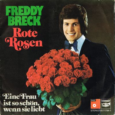 Freddy Breck - Rote Rosen Vinyl Singles Vinyl Zeer Goed / Hoesje Goed "VINYLSINGLES.NL"