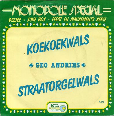Geo Andries - Koekoekwals Vinyl Singles Vinyl Zeer Goed / Hoesje Goed "VINYLSINGLES.NL"