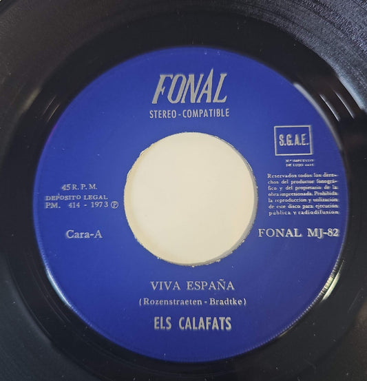 Els Calafats - Viva España Vinyl Singles Vinyl Zeer Goed / Hoesje Generic "VINYLSINGLES.NL"