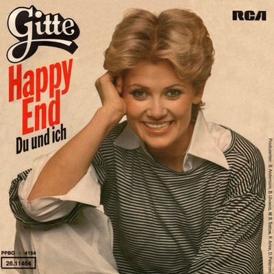 Gitte Hænning - Happy End Vinyl Singles Vinyl Zeer Goed / Hoesje Goed "VINYLSINGLES.NL"