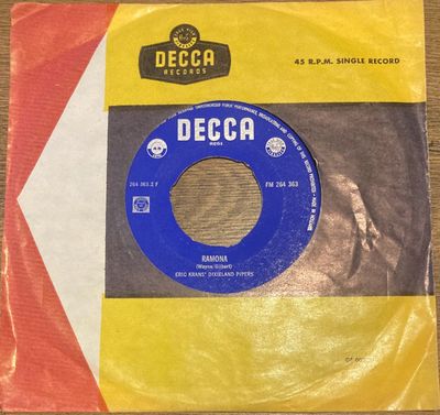 Eric Krans' Dixieland Pipers - Ramona Vinyl Singles Vinyl Zeer Goed / Hoesje Generic "VINYLSINGLES.NL"
