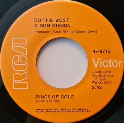 Dottie West - Rings Of Gold Vinyl Singles Vinyl Zeer Goed / Hoesje Generic "VINYLSINGLES.NL"