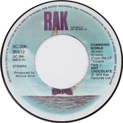 Hot Chocolate - Changing World Vinyl Singles Vinyl Zeer Goed / Hoesje Generic "VINYLSINGLES.NL"