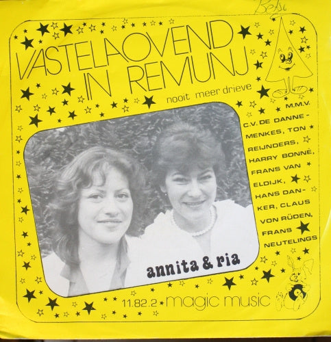 Anita & Ria - Vastelaovend In Remunj Vinyl Singles Vinyl Zeer Goed / Hoesje Goed "VINYLSINGLES.NL"