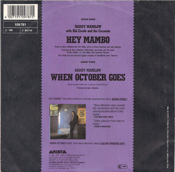 Barry Manilow With Kid Creole And The Coconuts - Hey Mambo 11964