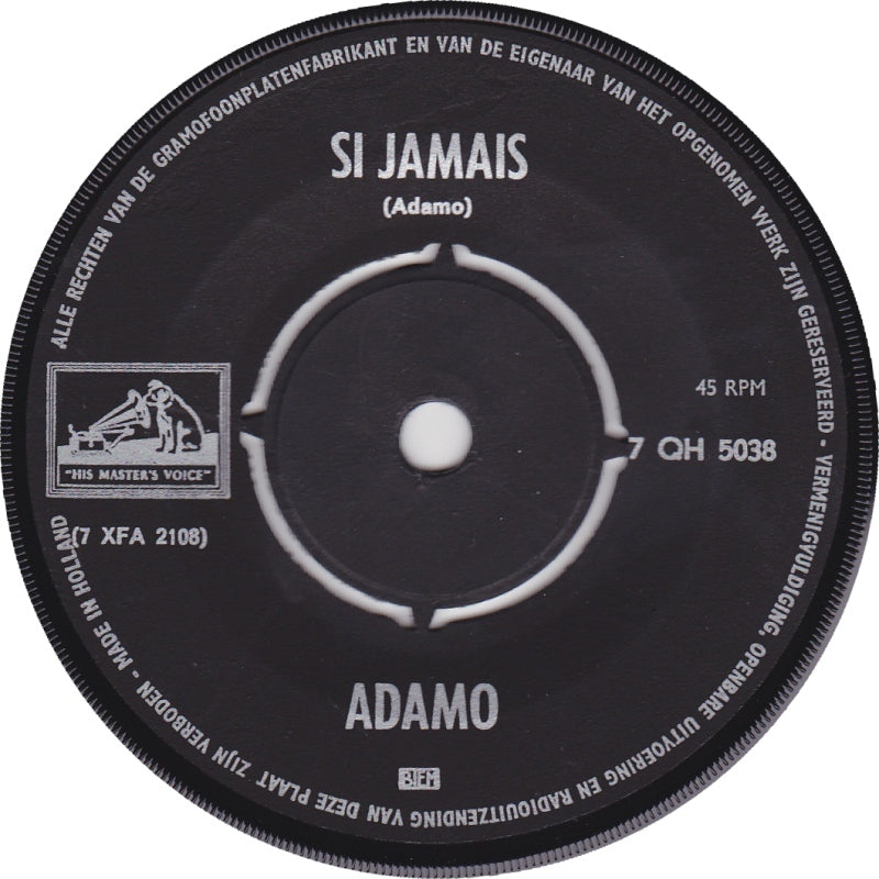 Adamo - Quand Les Roses Vinyl Singles Vinyl Zeer Goed / Hoesje Generic "VINYLSINGLES.NL"