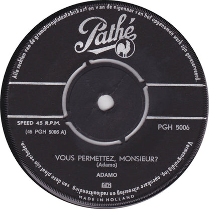 Adamo - Vous Permettez Monsieur 40503 Vinyl Singles Vinyl Goed / Hoes Generic