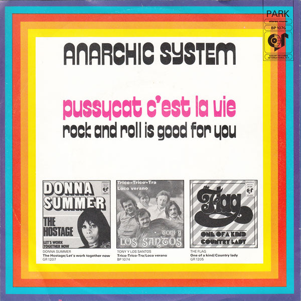 Anarchic System - Pussy Cat C'Est La Vie Vinyl Singles Vinyl Zeer Goed / Hoesje Goed "VINYLSINGLES.NL"
