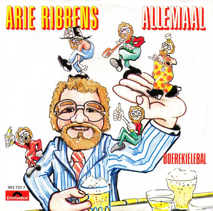 Arie Ribbens - Allemaal Vinyl Singles Vinyl Zeer Goed / Hoesje Goed "VINYLSINGLES.NL"