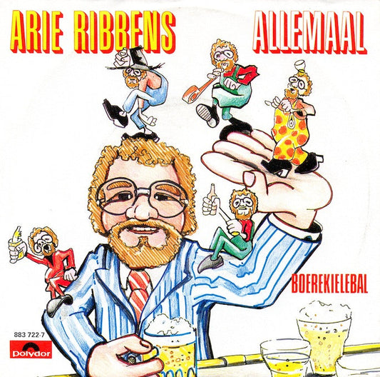 Arie Ribbens - Allemaal Vinyl Singles Vinyl Zeer Goed / Hoesje Goed "VINYLSINGLES.NL"