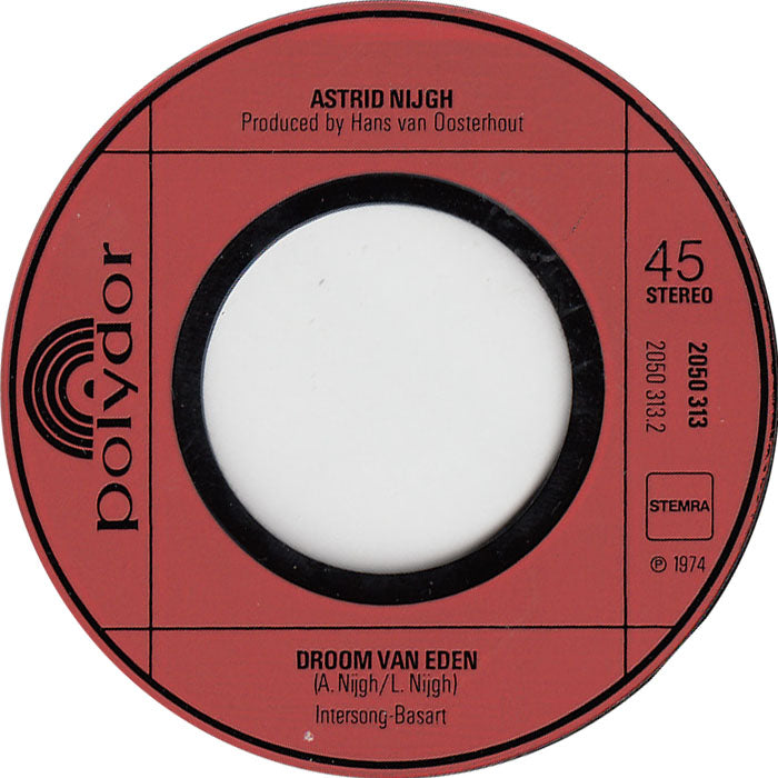 Astrid Nijgh - De Nacht Vinyl Singles Vinyl Zeer Goed / Hoesje Generic "VINYLSINGLES.NL"