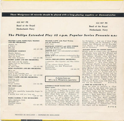 Band Of The Royal Netherlands Navy - Anchors Aweigh 29854 Vinyl Singles EP Vinyl Zeer Goed / Hoesje Goed "VINYLSINGLES.NL"