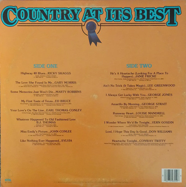 Various - Country At Its Best (LP) 40508 Vinyl LP JUKEBOXSINGLES.NL   