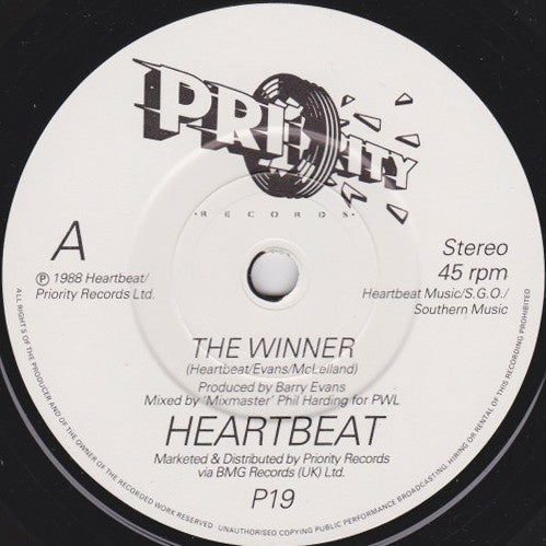 Heartbeat - The Winner Vinyl Singles Vinyl Zeer Goed / Hoesje Goed "VINYLSINGLES.NL"