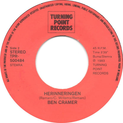 Ben Cramer - Laat Me 30898 Vinyl Singles Vinyl Zeer Goed / Hoesje Goed "VINYLSINGLES.NL"