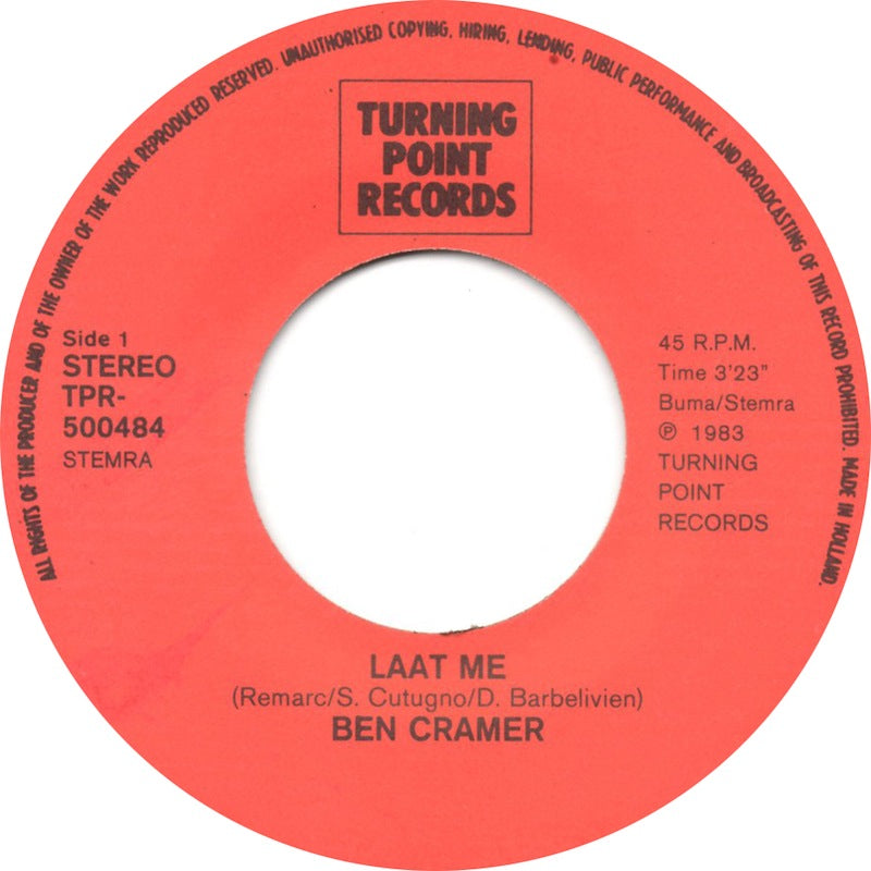 Ben Cramer - Laat Me 30898 Vinyl Singles Vinyl Goed / Hoes Goed