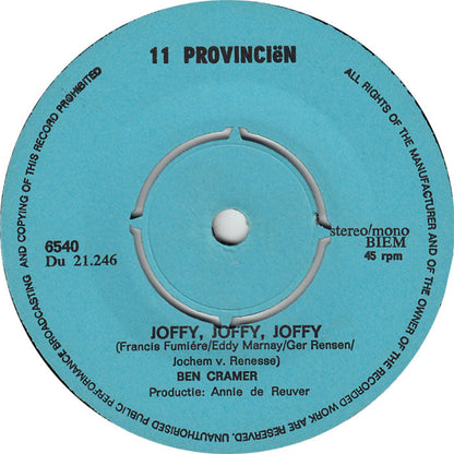Ben Cramer - Yoffy Yoffy Yoffy 42044 Vinyl Singles Vinyl Zeer Goed / Hoesje Goed "VINYLSINGLES.NL"