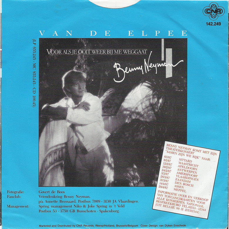 Benny Neyman - Laat Me Huilen 40354 Vinyl Singles Vinyl Zeer Goed / Hoesje Goed "VINYLSINGLES.NL"