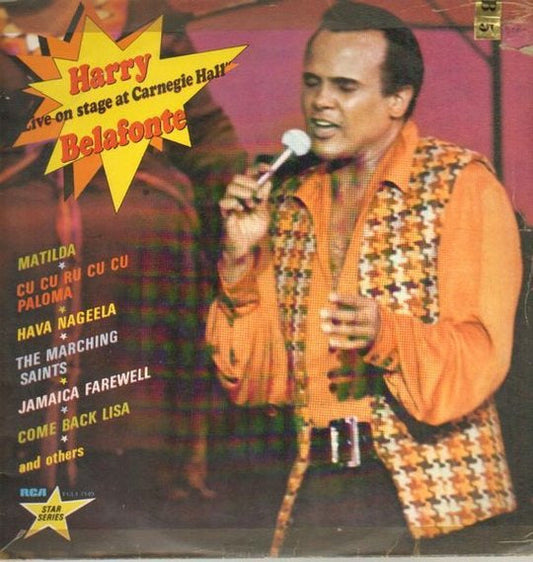 Harry Belafonte - Live On Stage At Carnegie Hall (LP) Vinyl LP Vinyl Zeer Goed / Hoesje Goed "VINYLSINGLES.NL"