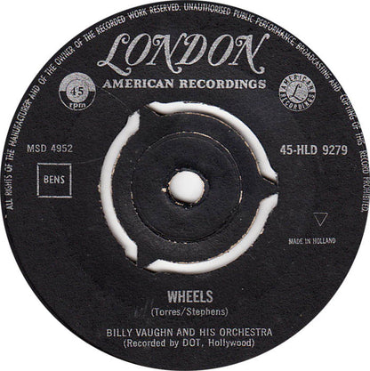 Billy Vaughn And His Orchestra - Wheels 18100 Vinyl Singles Vinyl Zeer Goed / Hoesje Generic "VINYLSINGLES.NL"