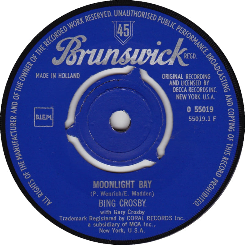 Bing Crosby - Moonlight Bay 40446 Vinyl Singles Vinyl Goed / Hoes Generic