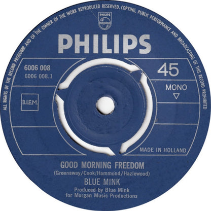 Blue Mink - Good Morning Freedom 24827 Vinyl Singles Vinyl Zeer Goed / Hoesje Generic "VINYLSINGLES.NL"