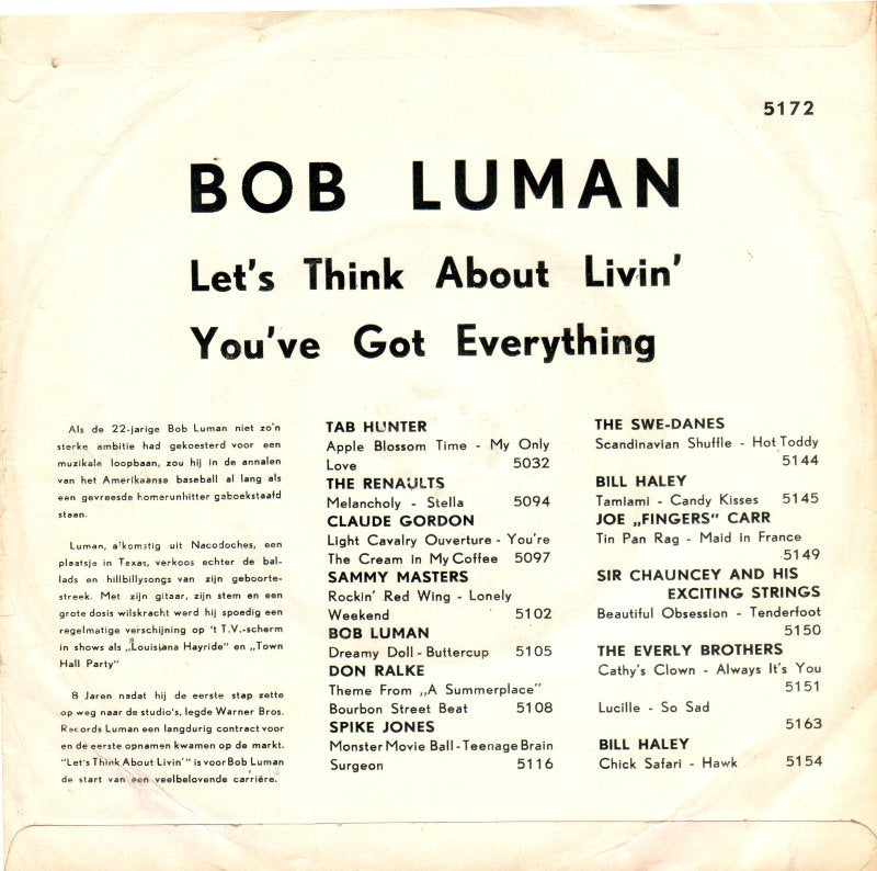 Bob Luman - Lass uns über das Leben nachdenken 37929