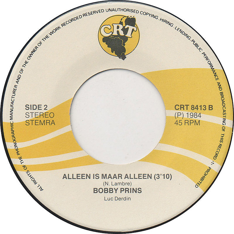 Bobby Prins - Toe Kom In M'n Armen 36043 Vinyl Singles Vinyl Zeer Goed / Hoesje Goed "VINYLSINGLES.NL"