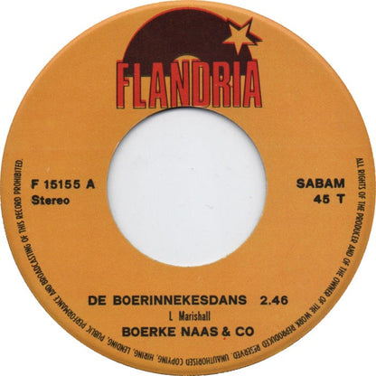 Boerke Naas & Co, Het Vlaamse Wonderorgel - De Boerinnekes-Dans 29102 Vinyl Singles Vinyl Zeer Goed / Hoesje Goed "VINYLSINGLES.NL"