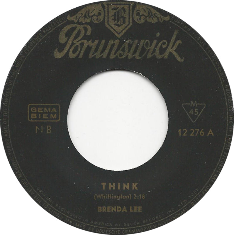 Brenda Lee - Think 42484 Vinyl Singles Vinyl Goed / Hoes Generic