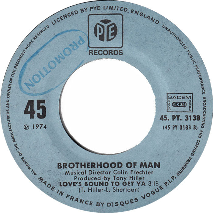 Brotherhood Of Man - Lady Vinyl Singles Vinyl Zeer Goed / Hoesje Generic "VINYLSINGLES.NL"