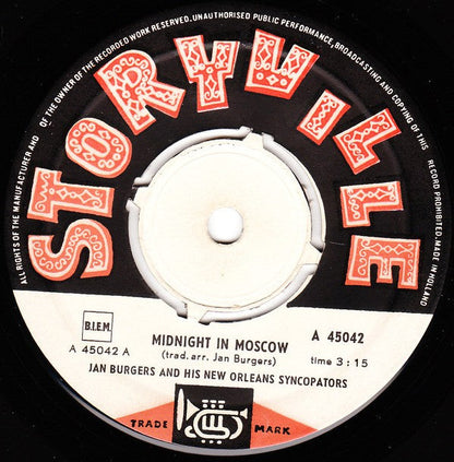 Jan Burgers And His New Orleans Syncopators - Midnight In Moscow 17223 Vinyl Singles Vinyl Goed / Hoes Generic