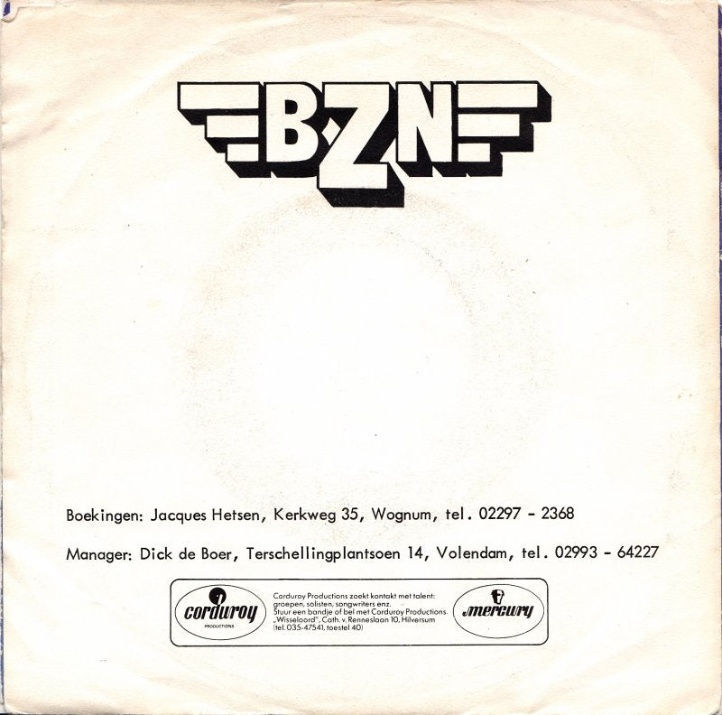 BZN - The Clown 35392 Vinyl Singles Vinyl Zeer Goed / Hoesje Goed "VINYLSINGLES.NL"