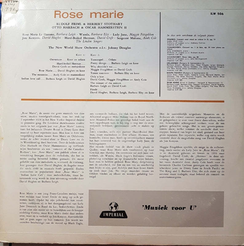 New World Show Orchestra - Rose Marie (LP) 44162 Vinyl LP Vinyl Goed / Hoes Goed