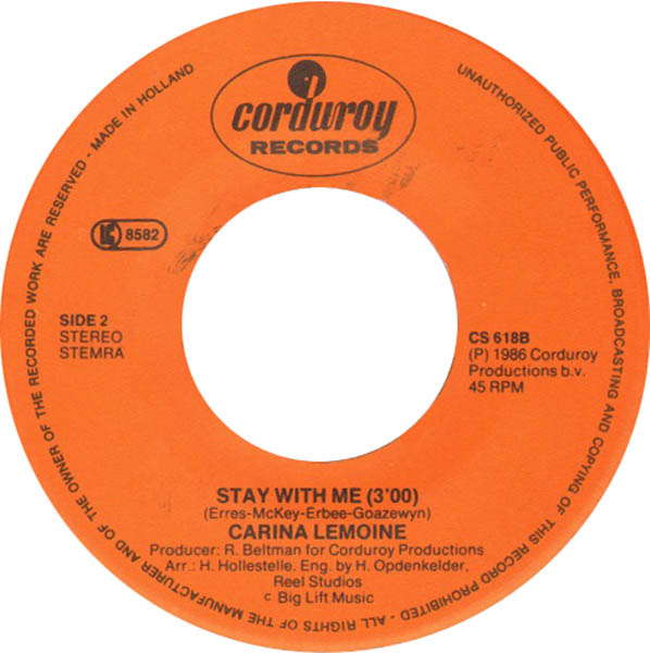 Carina Lemoine - The Hour Comes Nigh 19248 Vinyl Singles Vinyl Goed / Hoes Goed