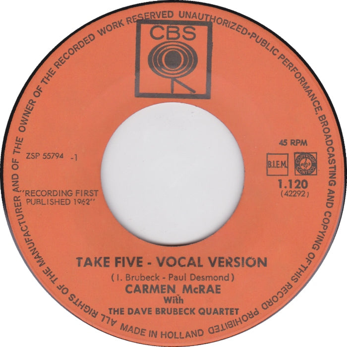 Carmen McRae &amp; Dave Brubeck – It’s A Raggy Waltz 15905