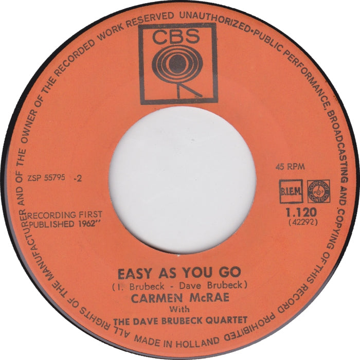 Carmen McRae &amp; Dave Brubeck – It’s A Raggy Waltz 15905