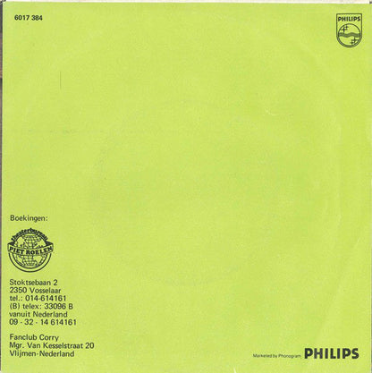 Corry - Adios Amor 37595 Vinyl Singles Vinyl Zeer Goed / Hoesje Goed "VINYLSINGLES.NL"