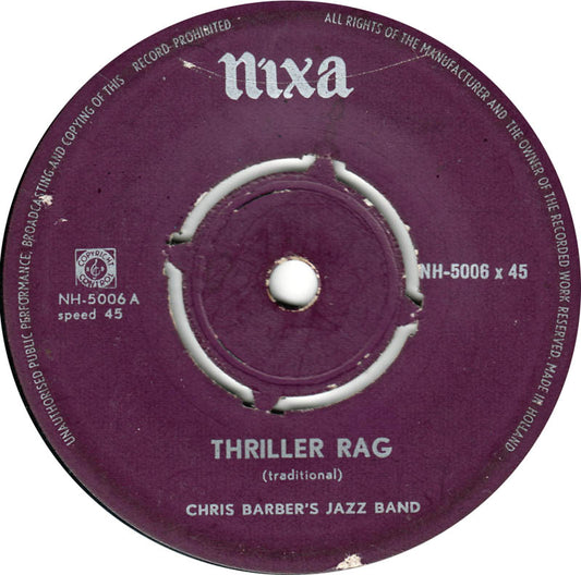 Chris Barber's Jazz Band - Thriller Bag Vinyl Singles Vinyl Zeer Goed / Hoesje Generic "VINYLSINGLES.NL"