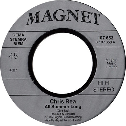 Chris Rea - All Summer Long 30391 Vinyl Singles Vinyl Zeer Goed / Hoesje Goed "VINYLSINGLES.NL"