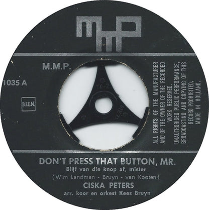 Ciska Peters - Drücken Sie nicht diesen Knopf, Mister