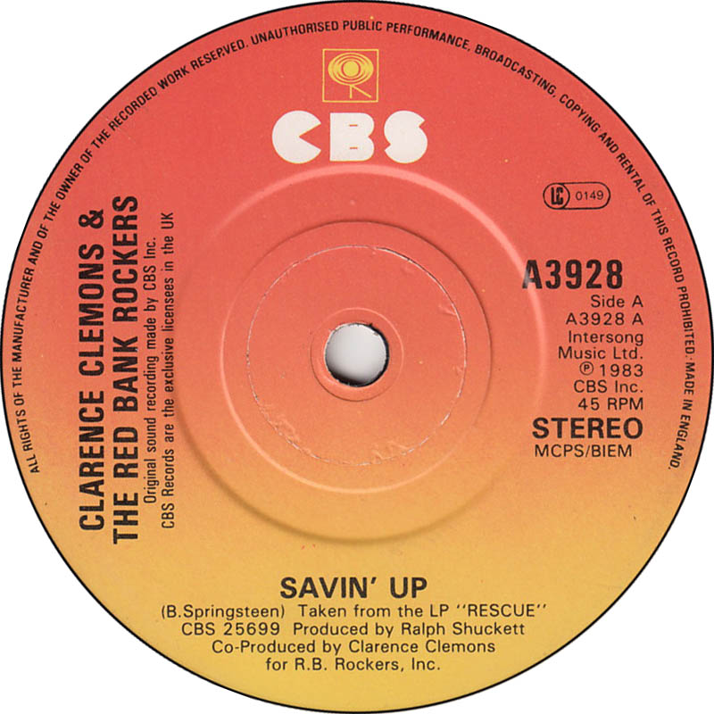 Clarence Clemons And The Red Bank Rockers - Savin' Up 03610