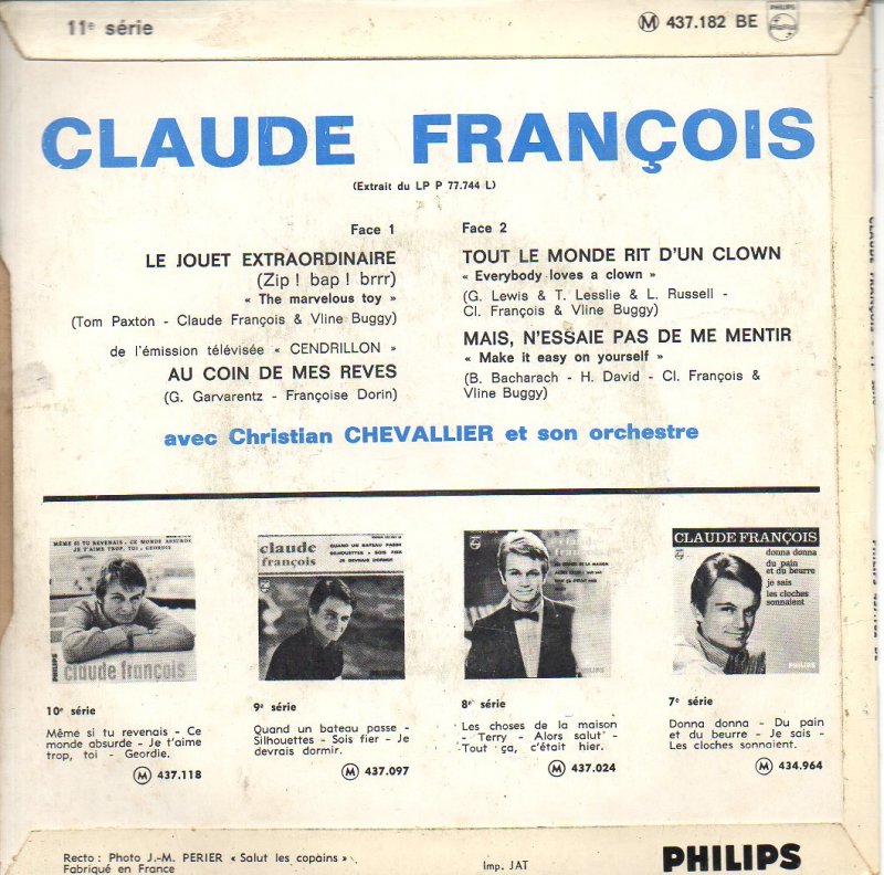 ClauFrançois - Le Jouet Extraordinaire 42482 Vinyl Singles EP Vinyl Goed / Hoes Goed