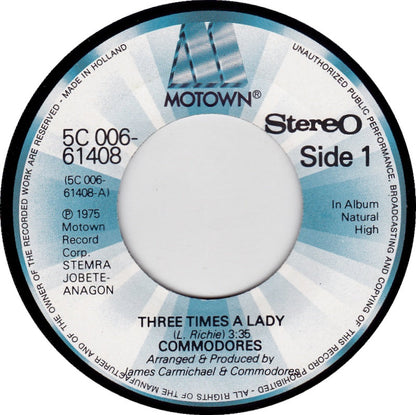 Commodores - Three Times A Lady Vinyl Singles Vinyl Zeer Goed / Hoesje Generic "VINYLSINGLES.NL"