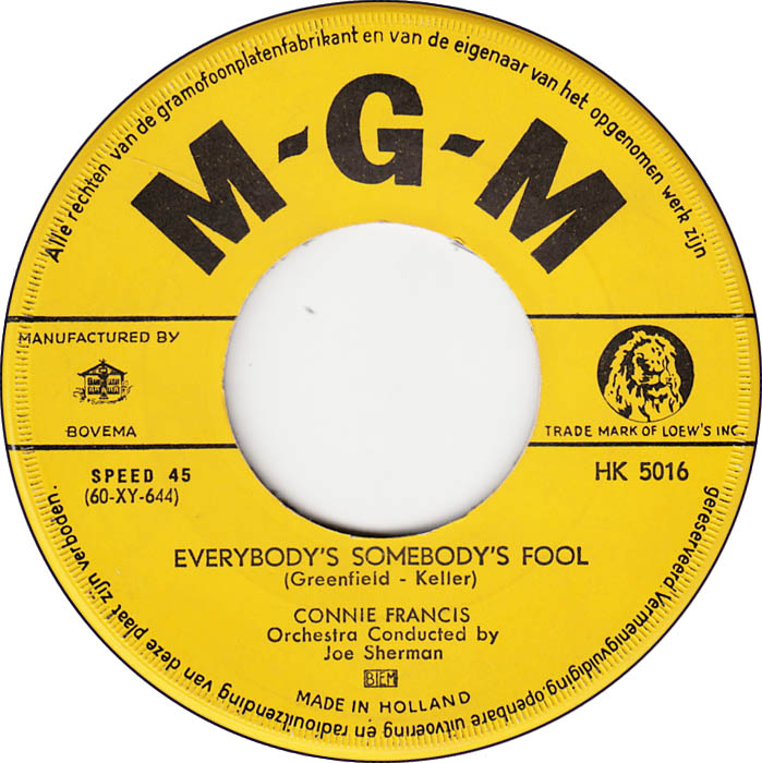 Connie Francis - Jealous Of You 00608 (B)